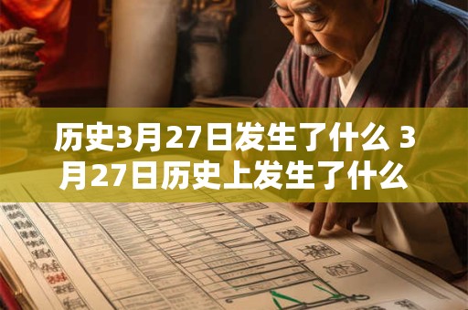 历史3月27日发生了什么 3月27日历史上发生了什么