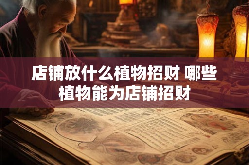 店铺放什么植物招财 哪些植物能为店铺招财