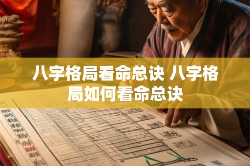 八字格局看命总诀 八字格局如何看命总诀