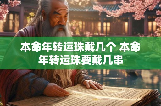 本命年转运珠戴几个 本命年转运珠要戴几串
