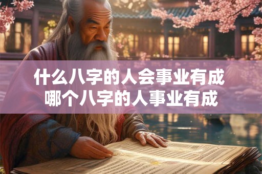 什么八字的人会事业有成 哪个八字的人事业有成