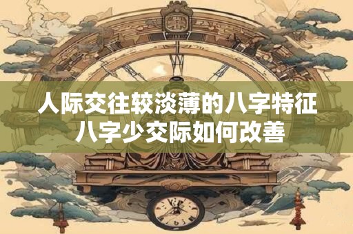 人际交往较淡薄的八字特征 八字少交际如何改善