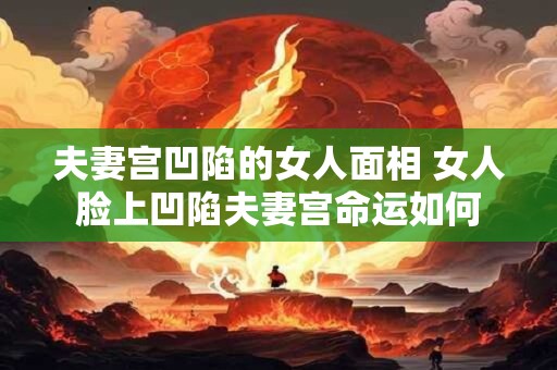 夫妻宫凹陷的女人面相 女人脸上凹陷夫妻宫命运如何