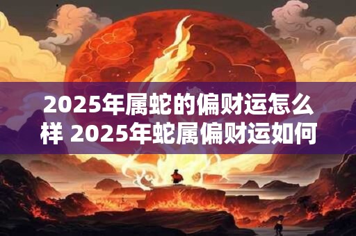 2026年属蛇的偏财运怎么样 2026年蛇属偏财运如何