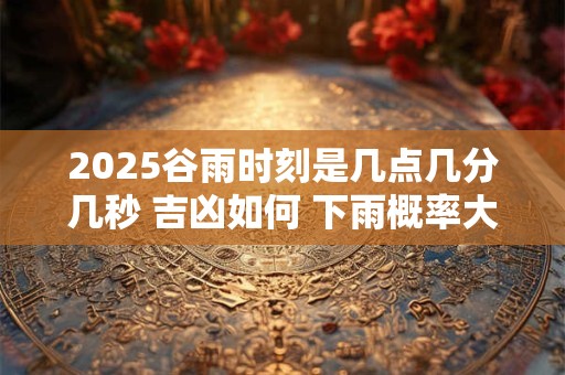 2025谷雨时刻是几点几分几秒 吉凶如何 下雨概率大吗 2025谷雨时刻是几点几分几秒 吉凶如何 下雨概率大吗
