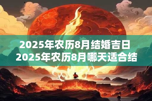 2025年农历8月结婚吉日 2025年农历8月哪天适合结婚