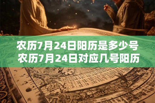 农历7月24日阳历是多少号 农历7月24日对应几号阳历