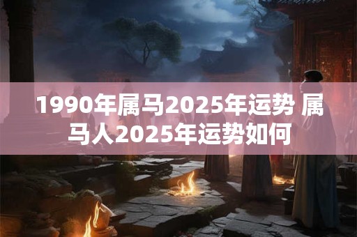 1990年属马2025年运势 属马人2025年运势如何