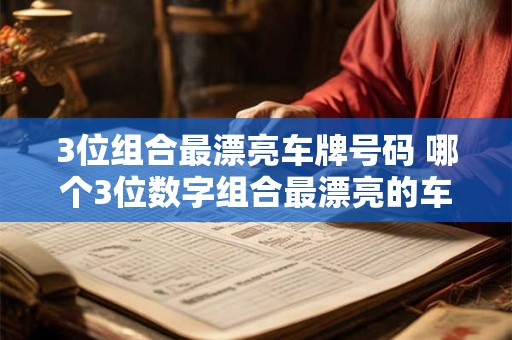 3位组合最漂亮车牌号码 哪个3位数字组合最漂亮的车牌