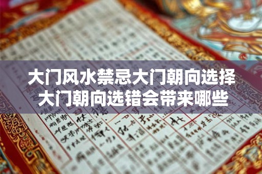 大门风水禁忌大门朝向选择 大门朝向选错会带来哪些风水禁忌