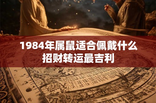 1984年属鼠适合佩戴什么招财转运最吉利