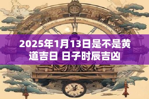 2025年1月13日是不是黄道吉日 日子时辰吉凶 2025年1月13日是不是黄道吉日 日子时辰吉凶