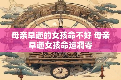 母亲早逝的女孩命不好 母亲早逝女孩命运凋零