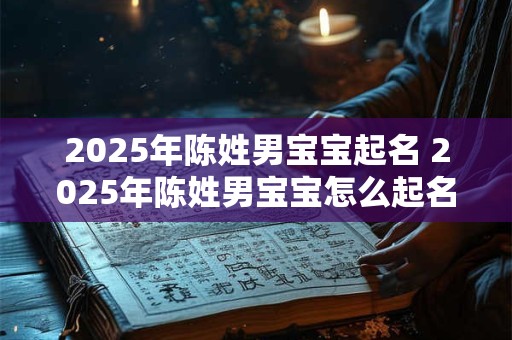 2025年陈姓男宝宝起名 2025年陈姓男宝宝怎么起名