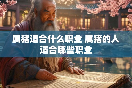 属猪适合什么职业 属猪的人适合哪些职业