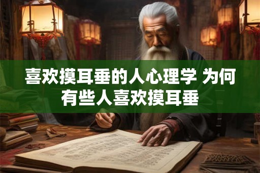 喜欢摸耳垂的人心理学 为何有些人喜欢摸耳垂
