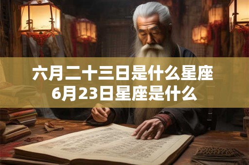 六月二十三日是什么星座 6月23日星座是什么