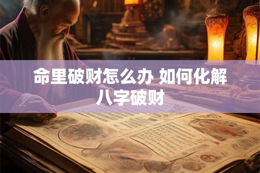 命里破财怎么办 如何化解八字破财