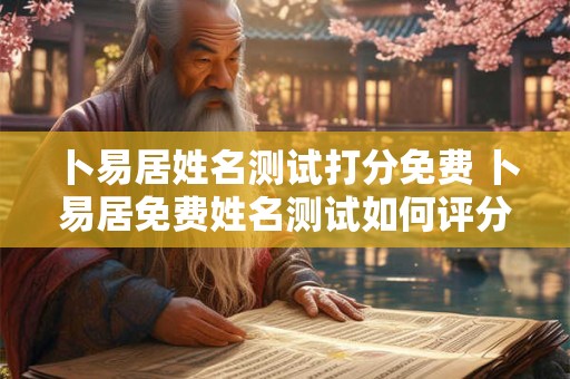 卜易居姓名测试打分免费 卜易居免费姓名测试如何评分