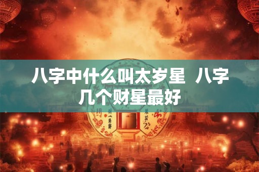 八字中什么叫太岁星  八字几个财星最好