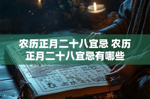 农历正月二十八宜忌 农历正月二十八宜忌有哪些