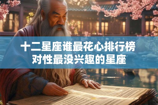 十二星座谁最花心排行榜 对性最没兴趣的星座