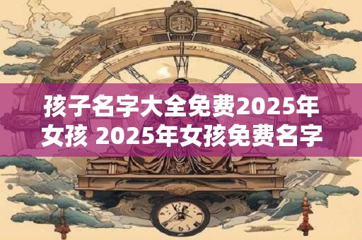 孩子名字大全免费2025年女孩 2025年女孩免费名字大全