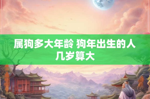 属狗多大年龄 狗年出生的人几岁算大