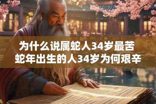 为什么说属蛇人34岁最苦 蛇年出生的人34岁为何艰辛