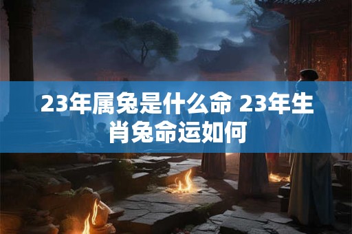 23年属兔是什么命 23年生肖兔命运如何