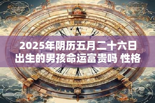 2025年阴历五月二十六日出生的男孩命运富贵吗 性格好吗 2025年阴历五月二十六日出生的男孩命运富贵吗 性格好吗