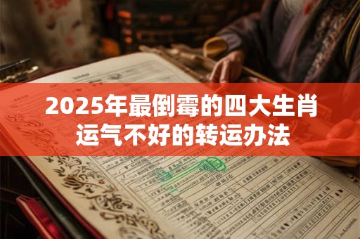 2025年最倒霉的四大生肖 运气不好的转运办法