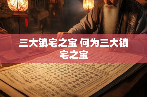 三大镇宅之宝 何为三大镇宅之宝