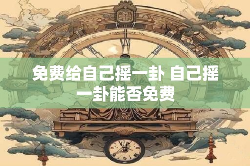 免费给自己摇一卦 自己摇一卦能否免费