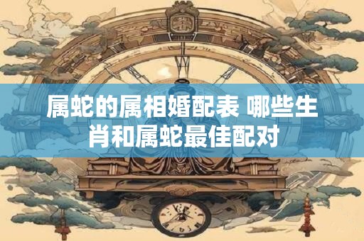 属蛇的属相婚配表 哪些生肖和属蛇最佳配对