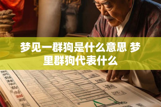 梦见一群狗是什么意思 梦里群狗代表什么