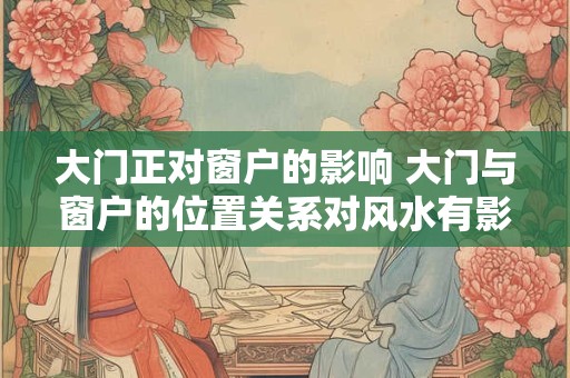 大门正对窗户的影响 大门与窗户的位置关系对风水有影响吗