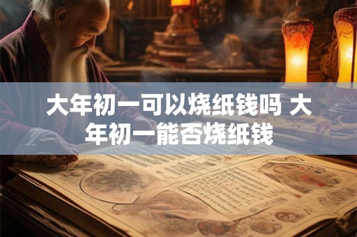 大年初一可以烧纸钱吗 大年初一能否烧纸钱