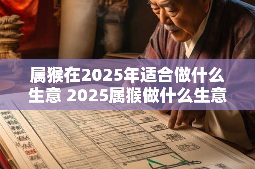 属猴在2025年适合做什么生意 2025属猴做什么生意好