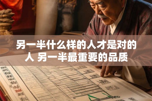 另一半什么样的人才是对的人 另一半最重要的品质