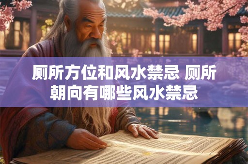 厕所方位和风水禁忌 厕所朝向有哪些风水禁忌