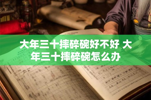 大年三十摔碎碗好不好 大年三十摔碎碗怎么办