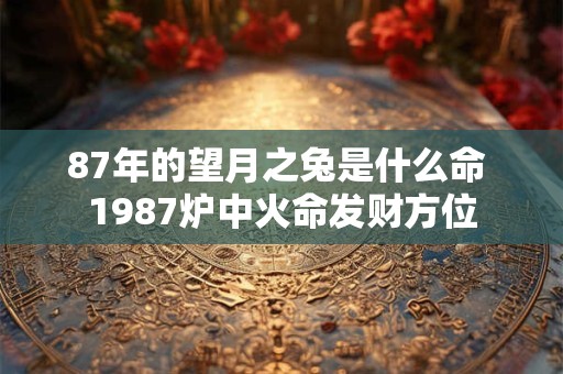 87年的望月之兔是什么命 1987炉中火命发财方位