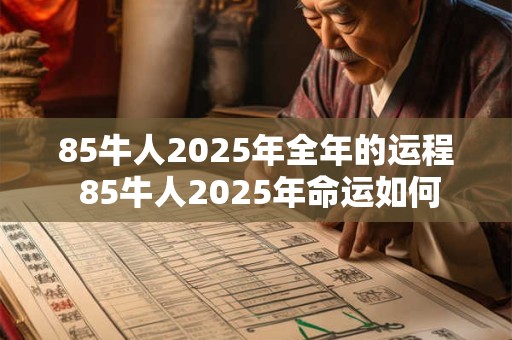 85牛人2025年全年的运程 85牛人2025年命运如何