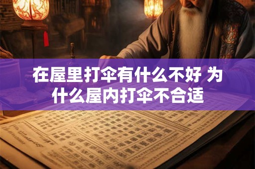 在屋里打伞有什么不好 为什么屋内打伞不合适