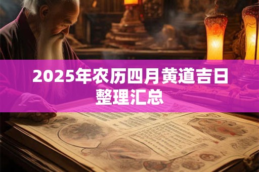 2025年农历四月黄道吉日整理汇总