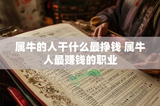 属牛的人干什么最挣钱 属牛人最赚钱的职业