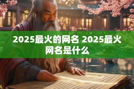 2025最火的网名 2025最火网名是什么