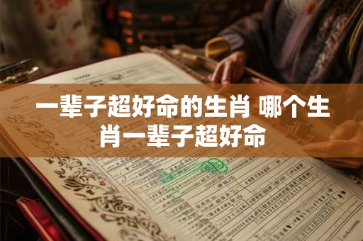 一辈子超好命的生肖 哪个生肖一辈子超好命