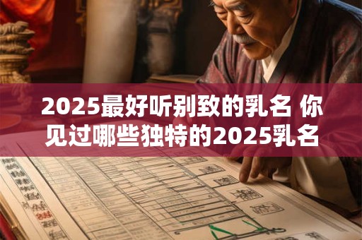 2025最好听别致的乳名 你见过哪些独特的2025乳名